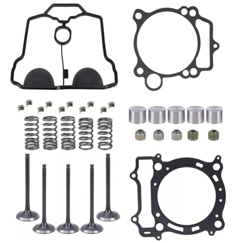 JIK Cylinder Head Valve Top End Gasket Kit for Yamaha YFZ450 YFZ450V Bill Ballance Special Edition Exhaust Intake Valves