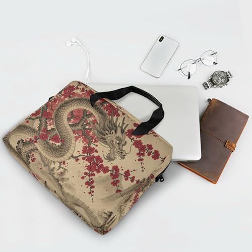 Funda para portátil 15.6 pulgadas beige con asa y correa miniatura 7