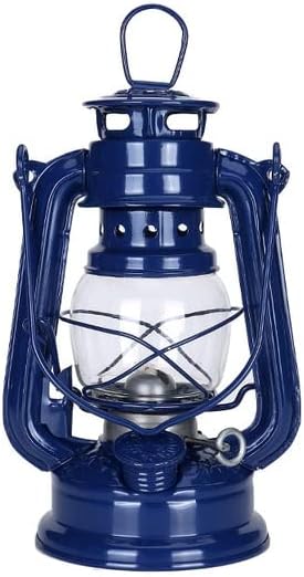 19 / 25cmレトロアウトドアキャンプ灯油ランプポータブルランタンブロンズカラーオイルランプヴィンテージ写真小道具