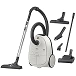 AEG AB61H6SW Staubsauger mit Beutel/hohe Saugleistung auf Allen Böden/inkl. Zusatzdüsen / 50% Recyclingkunststoff/ideal für Asthmatiker, Allergiker, Haustierbesitzer / 12 m Kabel / 850 W/weiß