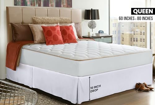 Utopiabeddingqueenbedskirtsoftquadruplepleatedruffleeasyfitwith16inchtailoreddrophotelqualityshrinkageandfaderesistantqueenwhite  Urban Country Home Decor Utopia bedding queen bed skirt soft quadruple pleated ruffle easy fit with 16 inch tailored drop hotel quality shrinkage and fade resistant queen white  urban country home decor