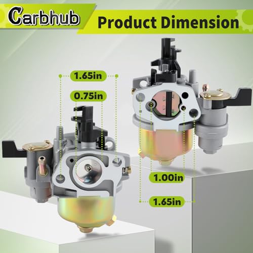 Carbhub GX120 Carburetor for GX120 GX160 GX168 GX168F GX200 5.5HP 6.5HP Engine Motor Generator Mower for Harbor Freight 212CC Chicago Electric Predator Gasoline Engine Replace for 16100-ZH8-W51