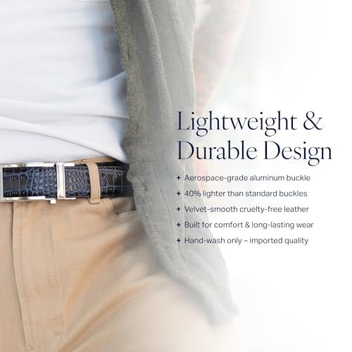 Cayman V2 Ratchet Belt for Men – Adjustable 1 3/8" Strap - Cut-to-Fit - Luxury Golf & Dress Belt4