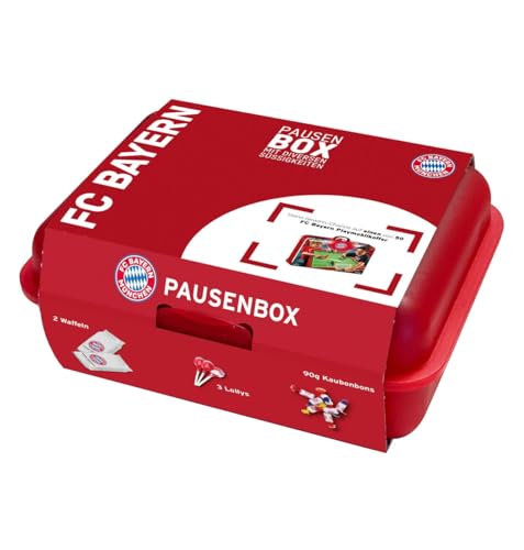 FC Bayern München FCB Pausenbox Brotbox Lunchbox mit Süßigkeiten 210 g, 0095146