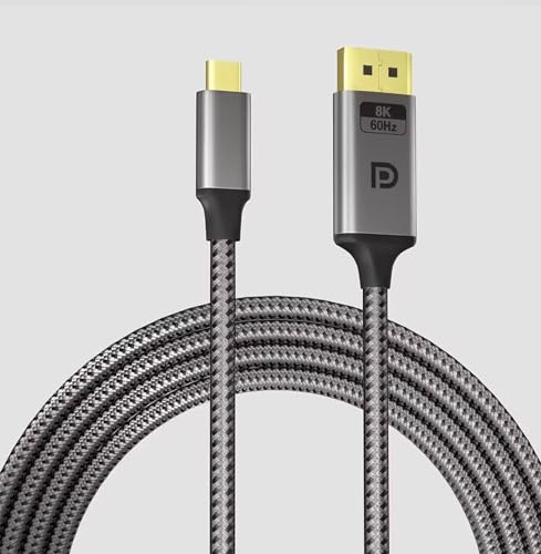 Image of Tobo USB C to DisplayPort 1.4 Cable 6FT 8K@60Hz, 4K@240Hz /144Hz, Type C to Display Port Cord Compatible with i-Phone 15, MacBook Pro /Air, i-Pad, iMac TD-1094TC