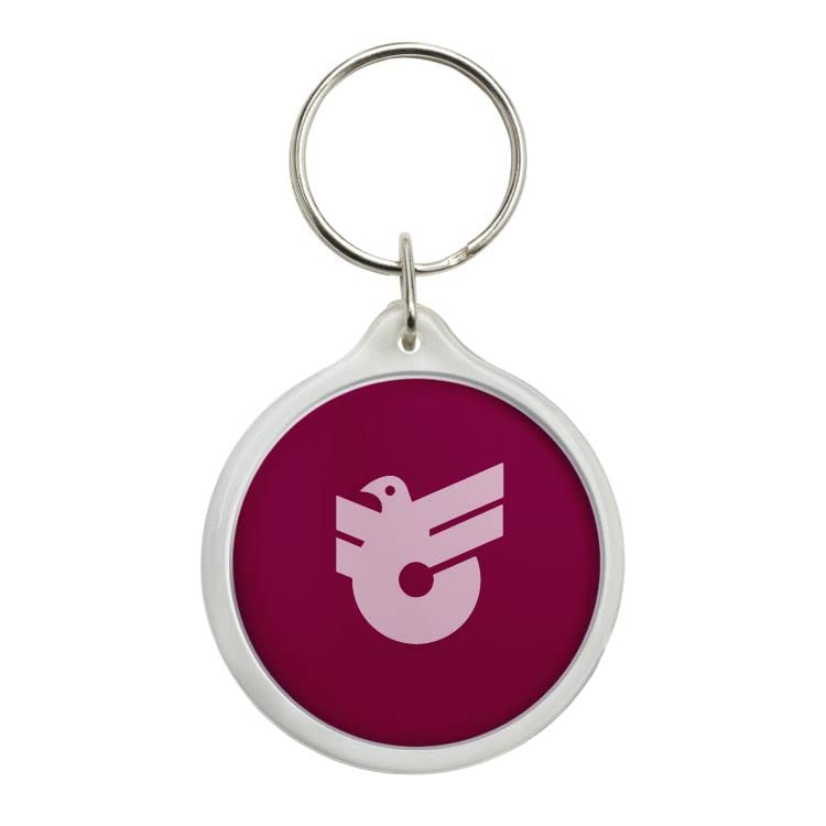 ROUND KEYCHAIN . FLAG OF MORITA (1970–2005) - TŌHOKU REGION - JAPAN