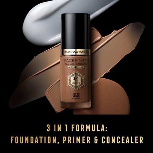 Image of Max FactorFacefinity All Day Flawless 3 In 1 Liquid Foundation, Shade 85 caramel, Caramel, 30 ml Matte Finish (Pack of 2)