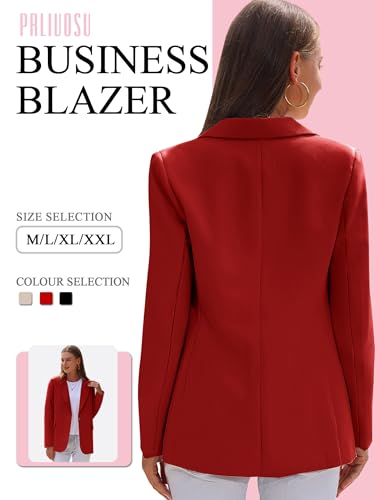 Womens Casual Blazers Open Front Long Sleeve Fully Lined Work Office Jackets with Pockets4
