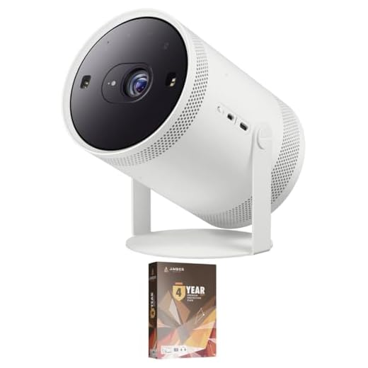 Samsung SP-LFF3CLAXXZA 30-100 Inch The Freestyle Gen2 Smart Projector with 4 Year Amber Protection Plan (2023)