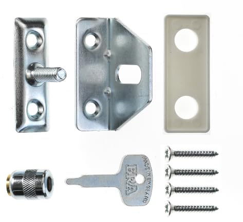 Kooples Hardware Locking Catch Satin Finish Window and Door Fastener with Secure Locking Mechanism