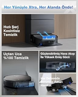 ECOVACS DEEBOT X11 Pro OMNI Robot Aspirapolvere Lavapavimenti con Stazione Pulizia, Aspirazione 19500Pa, OZMO ROLLER 2.0, TruEdge 3.0, Ascensione massima di 4 cm, ZeroTangle 3.0, Tecnologia PowerBoost