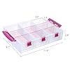 MyGift Stackable Single Tray Add-On for 11-Inch Clear Arts & Crafts Container, 9-Compartment Sewing Supplies Organizer with Removable Dividers for Craft Storage, Includes 3 Drawers #5
