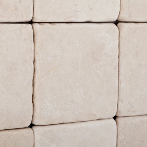 Turkish Crema Marfil Marble 4 X 4 Tumbled Field Tile - 4-Pcs. Sample-Set #TOP2