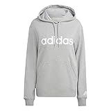 Normaler Schnitt Adidas IC6884 W LIN FT HD Sweatshirt Damen medium Grey Heather/White Größe XL