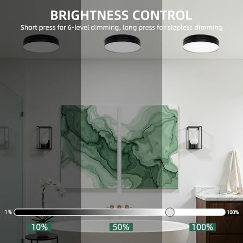 Image of Akicon Dimmer Switch for Exhaust Fan with Light, Single Pole Fan Light Switch, Neutral Wire Needed, White