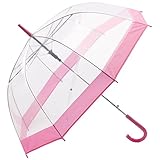 Clear Umbrella with Pink Trim