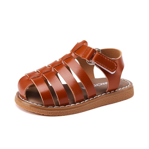 Image of BMCiTYBM Baby Boy Girl Closed Toe Sandals Infant Summer First Walking Shoes Non-Slip Fisherman Sandals 6 9 12 18 24 Months