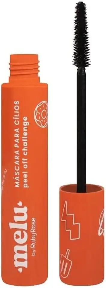 Máscara de Cílios Peel Off Melu Ruby Rose RR5151 - Rímel Volume e Alongamento, Sem Borrar, Fácil Remoção Máscara de Cílios Peel Off Melu Ruby Rose RR