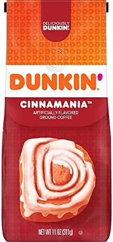 Dunkin' Donuts Bakery Series Cinnamon Roll Flavored Ground Coffee, 11 Ounces