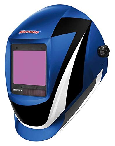 Auto Dark Welding Helmet,Shade6-9/9-13,Black/Blue/White