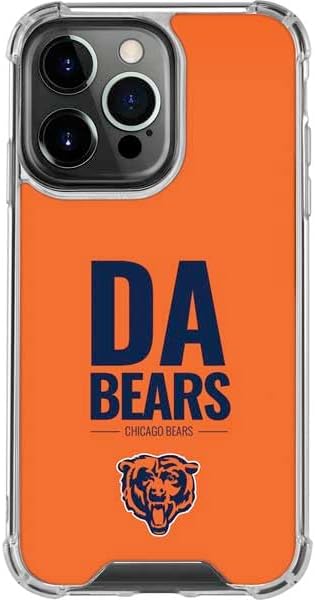 Skinit Clear Phone Case Compatible with iPhone 16 Pro - Officially Licensed NFL Chicago Bears Team Motto Design