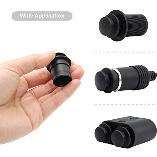 Zhsms Universal Cigarette Lighter Cover Cap Waterproof Dustproof Cover For Auto Car Cigarette Lighter Socket Plug Cover Dust Cap Car Accessory (2 Pack,Black) #TOP3