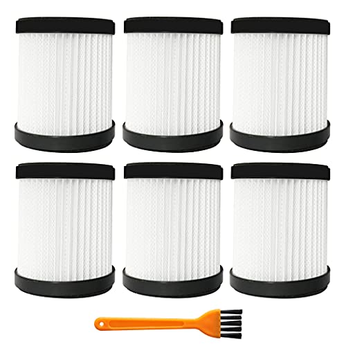 Confezione da 6 filtri di ricambio per aspirapolvere senza fili MooSoo XL-618A per aspirapolvere senza fili GeeMo G201, con spazzola per la pulizia
