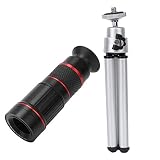 Mxzzand Télescope de téléphone, téléobjectif Externe en métal Pratique 18 Fois Télescope monoculaire de tir Mobile Professionnel Haute définition pour la Plupart des téléphones