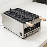 Ymnogjie Taiyaki-Fisch Waffeleisen,Antihaftbeschichteter Backform mit Temperatur Zeitregelung,50–300 °C Einstellbare Temperatur Haushalt Donut Maker Eisen