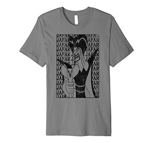 T-shirt Aladdin Jafar Disney poster carte à jouer vêtement graphique homme coton