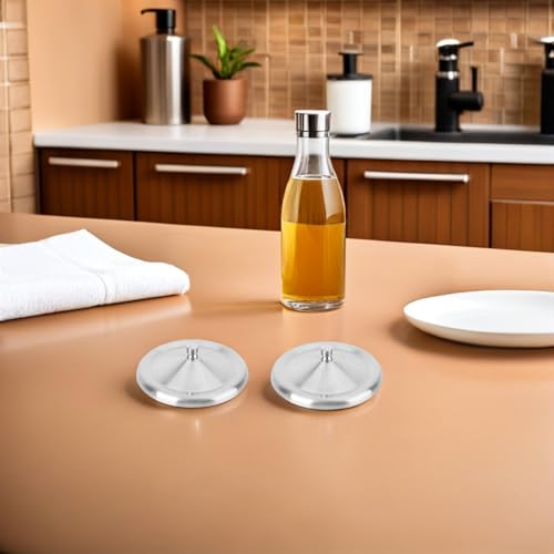 Couvercles de tasse en acier inoxydable premium de 12 cm TOYANDONA aux bords lisses