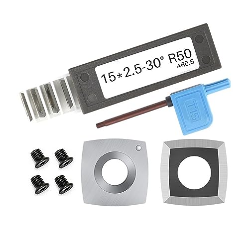 10pcs 15mm quadrati inserti in metallo duro 15x15x2.5mm R150 strumento di tornitura del legno for spirale/pialla elicoidale taglierina lavorazione del legno strumento di sgrossatura