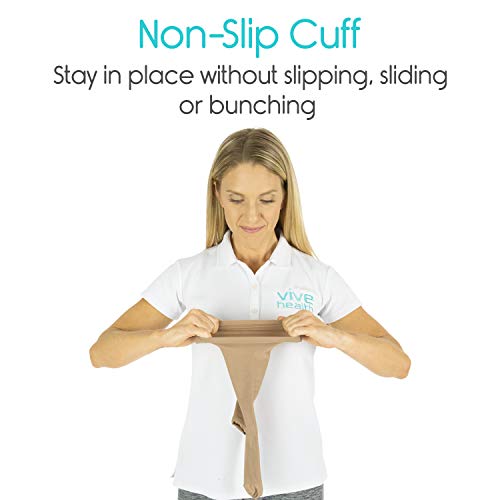 Vive Compression Stockings For Women , Men | 15 - 20 Mmhg Medical Compression Support For Varicose Veins - Ultra Sheer Ted Style Hose- Knee High For Swelling, Soreness, Maternity, Pregnancy, Nurses #TOP3