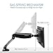 Loctek D5U LCD arm Desk Mount for 10''-24'' Computer Monitor with Gas Spring Monitor arm and 2 USB Cables,with Clamp or Grommet Desktop Support