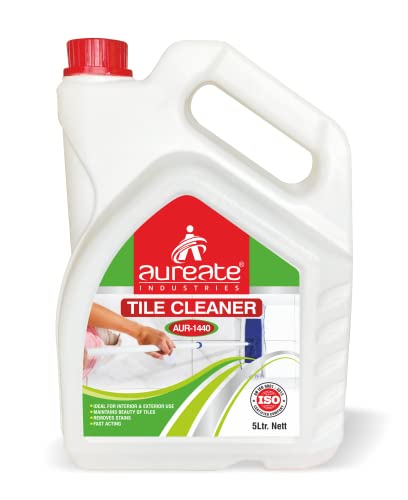 Image of Aureate Heavy Duty Fast Acting Tile, Floor & Ceramic Cleaner Removes Heavy Stains & Hardwater Marks (Lime Fragrance, 5 Litres)