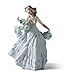 LLADRÓ Glossy Porcelain Figure Summer Serenade in Pastel Colors. Decorative Woman Figure.