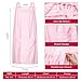 Tigeen 2 Pcs Plus Size Towel Wrap for Women Bath Wrap Towel Dress Terry Cloth Spa Robe with Straps Adjustable Closure(Pink,Xxl-4xl)