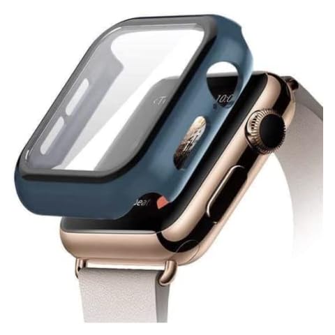 Apple Watch Series Full Protective Cover Case / Screen Protector, Full Cover Protective Case Soft TPU Bumper Cover Compatible with iWatch Series (4,5,6,8-SE (44 MM), Navy) Cover