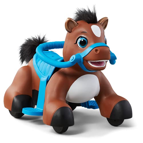 Kid Trax Rideamals Horse Toddler Electric Ride On Toy, 6 Volt, Kids 1.5-2.5 Years Old, Max Weight 44 lbs, Morgan , Brown