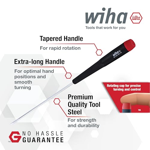Wiha 26197 Precision Screwdriver Set, 7-Piece Mini Slotted & Phillips, PicoFinish Handles with Rotating Caps, Small Screwdrivers for Electronics & Fine Work by Wiha - Image 2