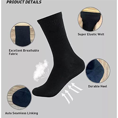 COUVER Running Unisex Cushioned Sole Arch Support Athletic Crew Socks, White,1 Pair, Size Large.4