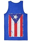 Big Distressed Puerto Rican Flag Men's Tank Top T-shirt