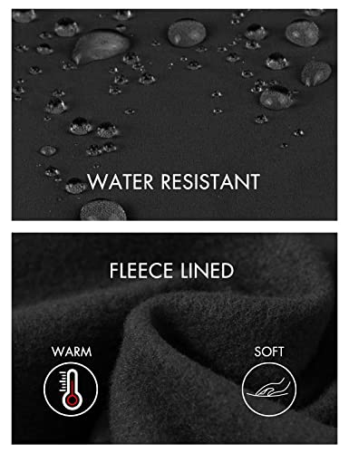 Baleaf Womens Fleece Lined Pants, Water Resistant Sweatpants High Waisted Thermal Joggers Winter Running Hiking Pockets, Black, Medium #TOP3
