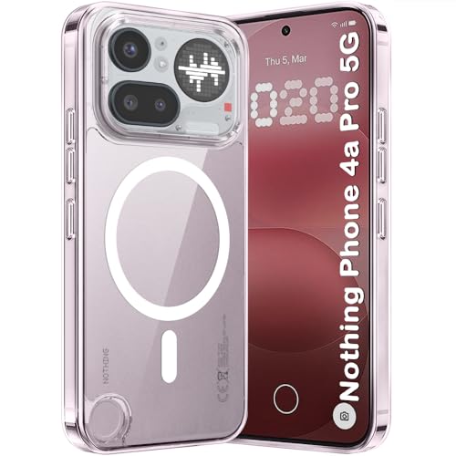 Image of TheGiftKart Ultra-Hybrid Back Case Cover for Nothing Phone 4a Pro 5G Compatible with MagSafe | Camera Protection | Hard Crystal Clear Back | Shockproof Bumper Case Cover (PC & TPU, Transparent)