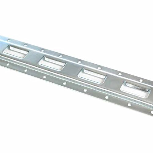 SIX 8-ft E Track Tie-Down Rails | Vertical Hot-Dipped Galvanized Steel, E Track Rail Trailer Accessories, E-Tracks Tie Downs for Cargo on Pickup, Truck, Flatbed, Van