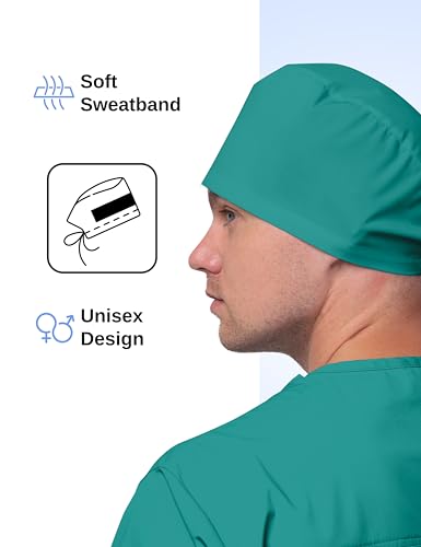 Image of Solid Working Cap Scrub Cap for Women and Men Unisex Surgical Cap Comfortable and Stylish Scrub Hat