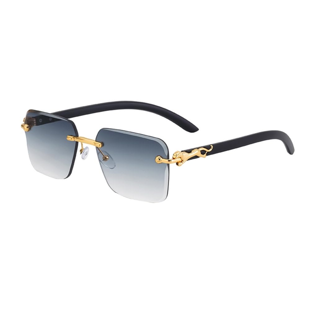 Lunettes de soleil anti UV400 légères rectangulaires sans cadre - 8