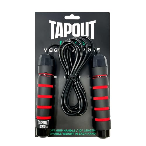 Cuerda de saltar pesada ajustable Tapout para ejercicio funcional y quemar grasa 4