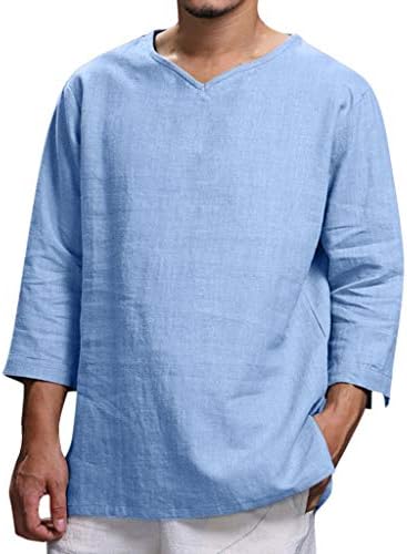 Toirt Men's Casual Cotton Linen T-Shirt 