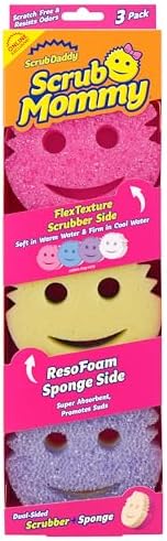 Scrub Mommy Kitchen Sponges - Dual-Sided Dish Sponges for Scrubbing - Non-Scratch Cleaning Sponges for Washing Dishes, Bathroom & Multi-Surface Cleaning - Online Exclusive (3 Count)